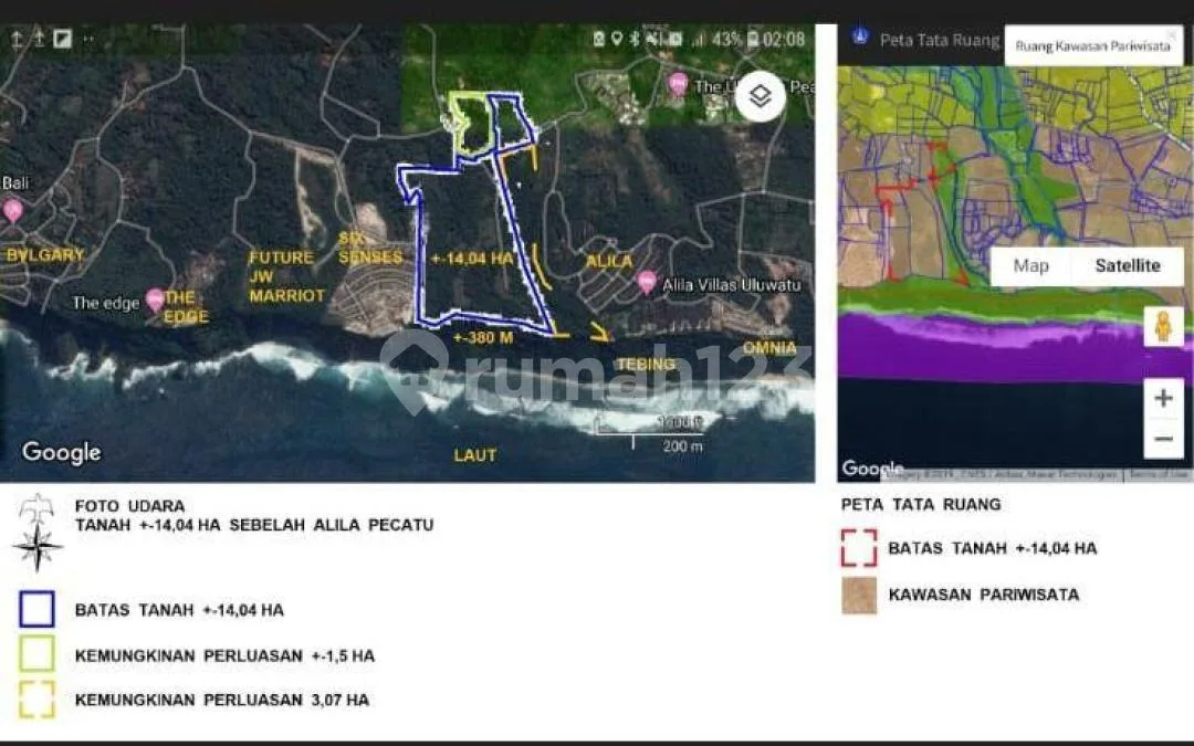 Premium Clift Front Land For Sale In Uluwatu Bali - Image 1 of 4