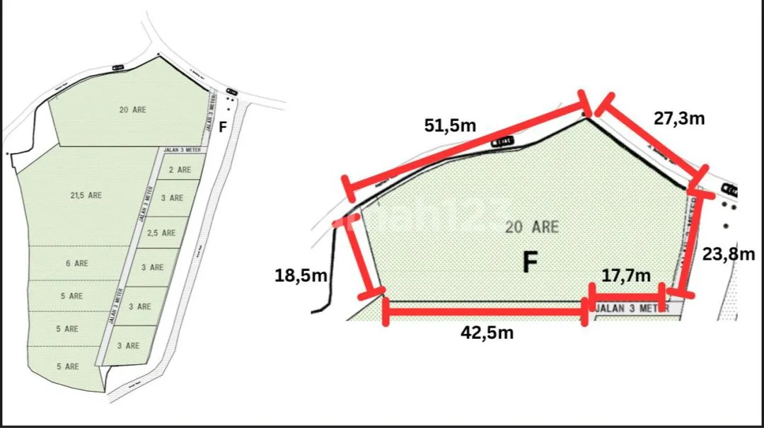 Ocean View Land - Bingin Sari Pecatu Bali -Pink Zone - Image 3 of 4