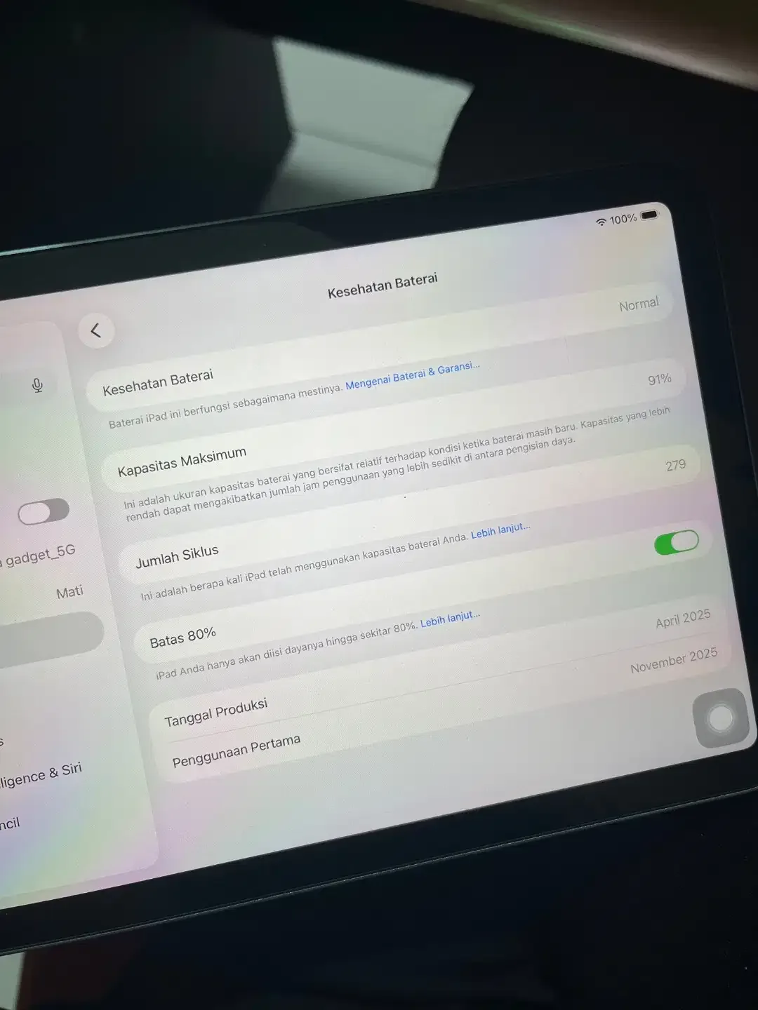 ipad mini 7 128gb warna biru(ex inter) wifi only - Image 6 of 10