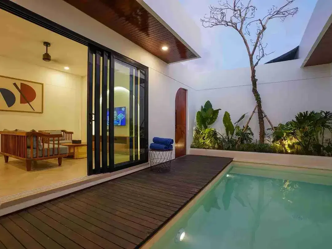 DIJUAL VILLA KOMPLEKS DESAIN TROPIS MEDITERANIA MODERN DI JIMBARAN SHM COCOK UTK INVESTASI - Image 3 of 10