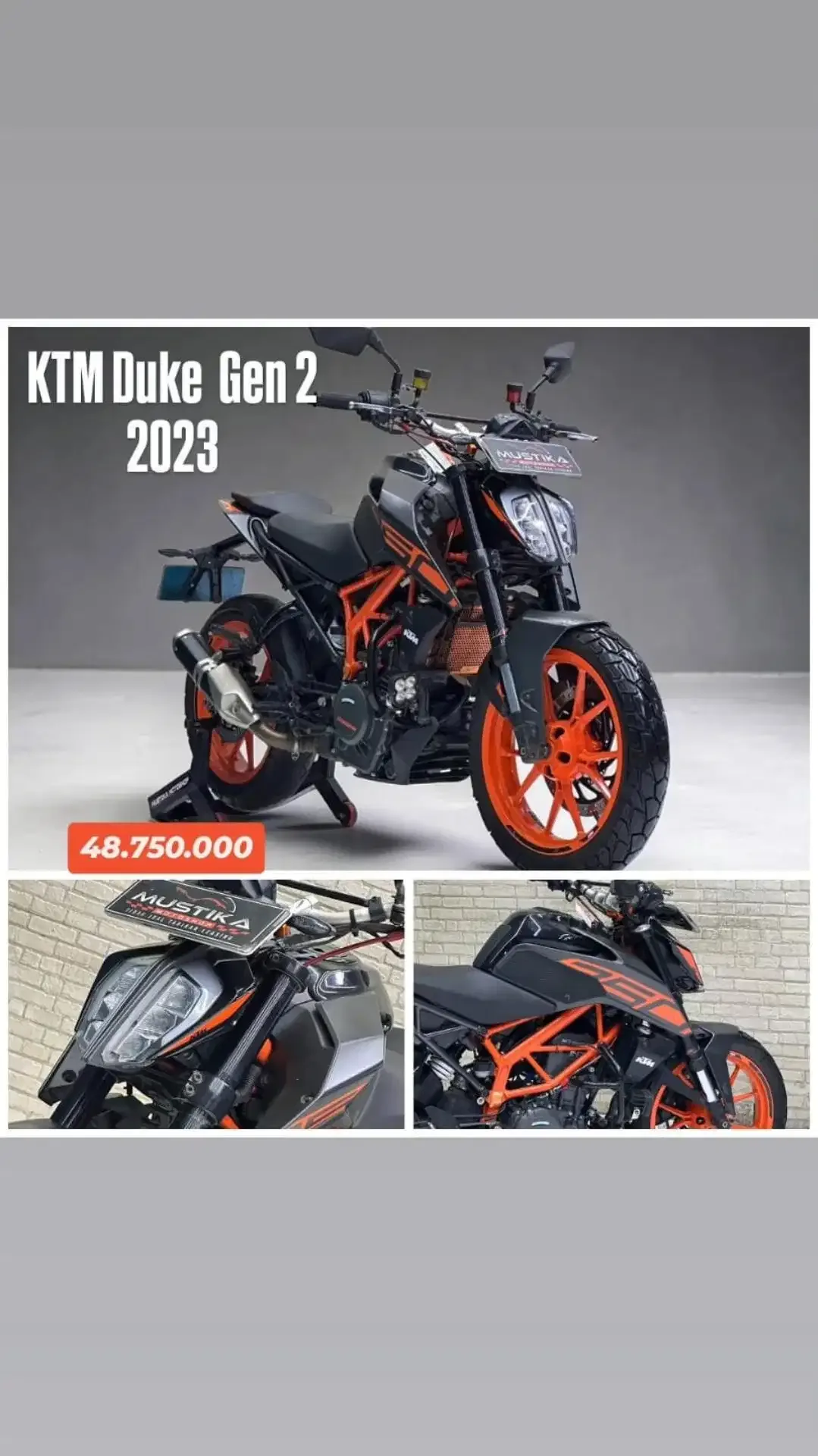 KING OF TORQUE‼️ KTM DUKE 250 ABS GEN 2 TH 2023 NOPOL B ODO 19RB - Image 1 of 10