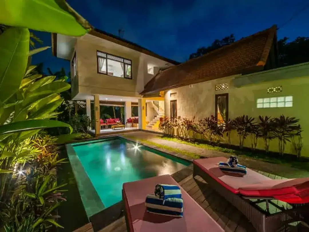 2-Story Minimalist Villa with Pool in Serene Ubud Bali for Rent Yearly - Image 1 of 10