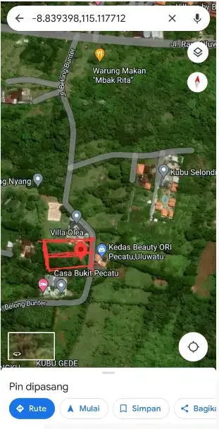 Tanah di Jl Belong Bunter Pecatu - Image 8 of 10