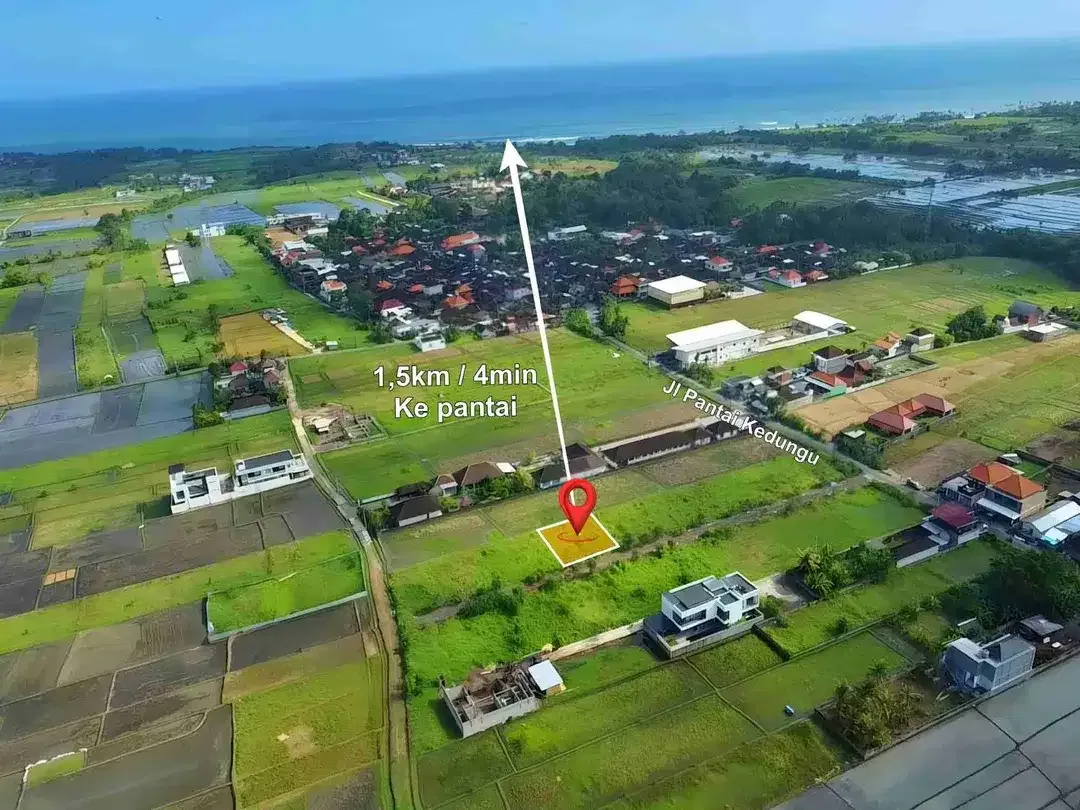 Tanah Premium 500m² Surf Area Kedungu - Image 5 of 10