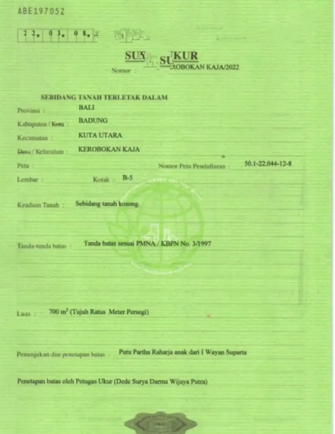 DIJUAL TANAH DI UMA ALAS , DIJUAL TANAH DI CANGGU AREA KUTA UTARA - Image 8 of 8