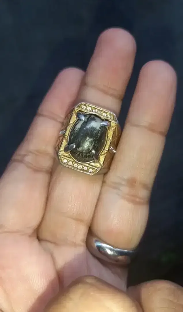 Cincin batu akik bulu monyet seraphinite - Image 3 of 10
