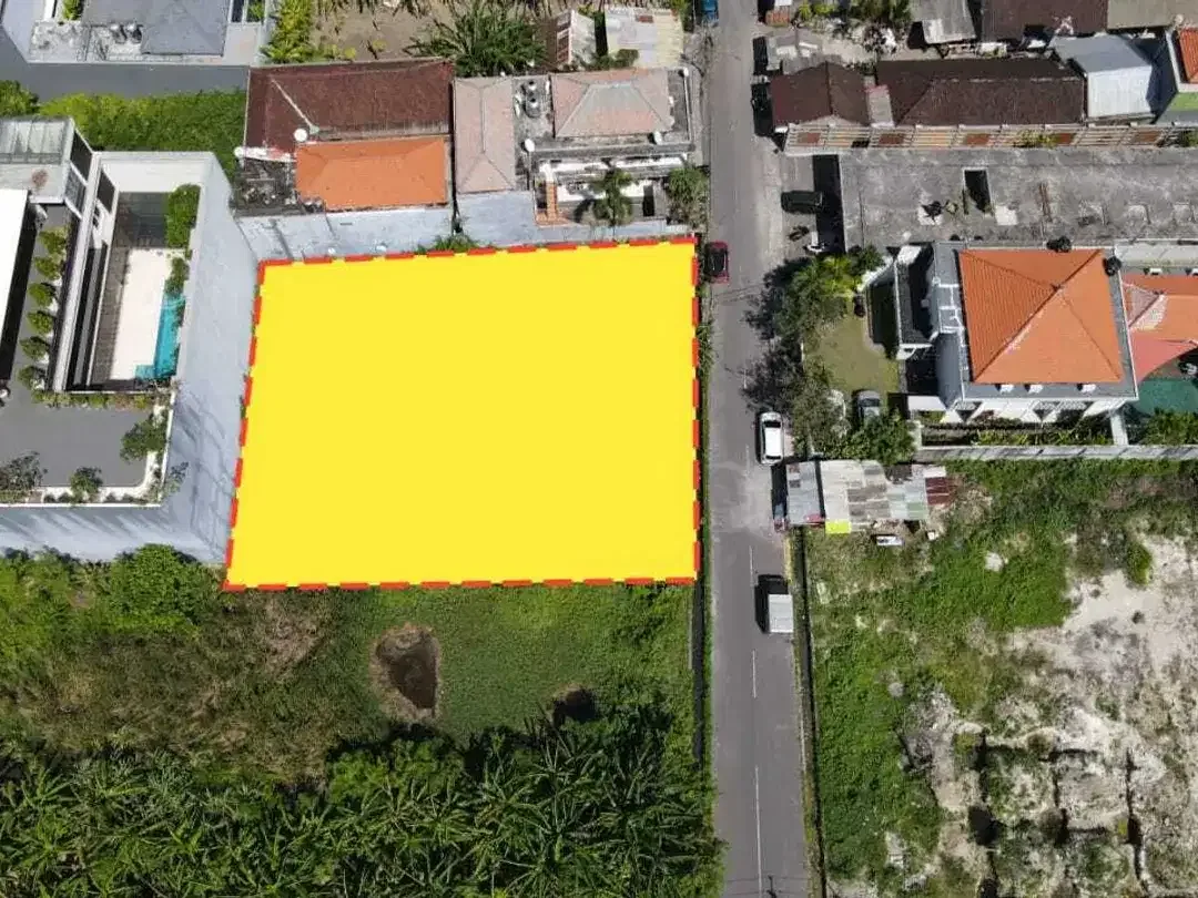 Tanah Luas 10are ( Bisa Ambil 5 are/500m² ) area strategis investasi Zona Kuning. Jl Dewi Sri, Legian Badung.1 - Image 4 of 7