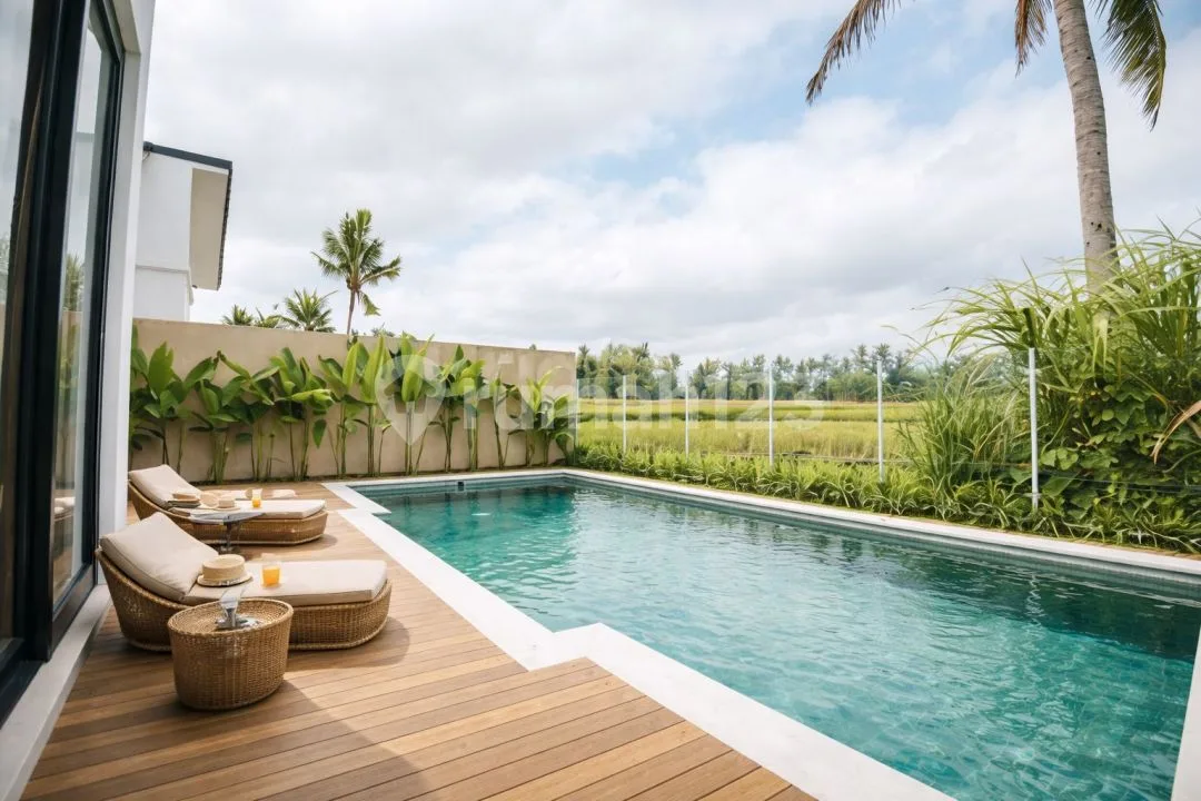 Modern Villa 2 Kamar Tidur dengan View Sawah di Ubud Bali - Image 2 of 4