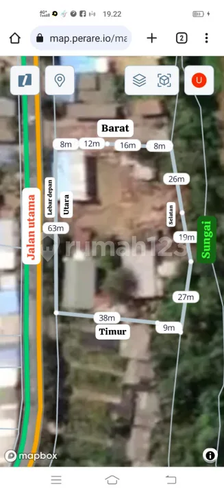 Di Jual Lahan Jalan Utama Ubud SHM View Sungai dan Sawah - Image 2 of 4