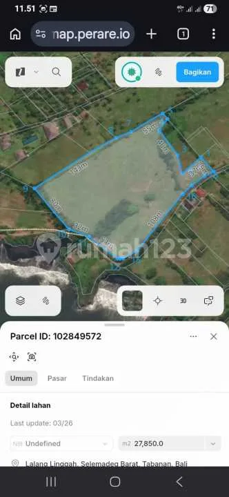 Tanah, SHM, Dekat Pantai, di Selemadeg Barat - Image 1 of 4
