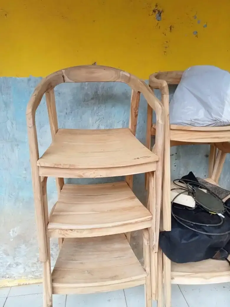 kursi cafe kursi makan selly kaki kotak bahan full kayu jati - Image 2 of 3