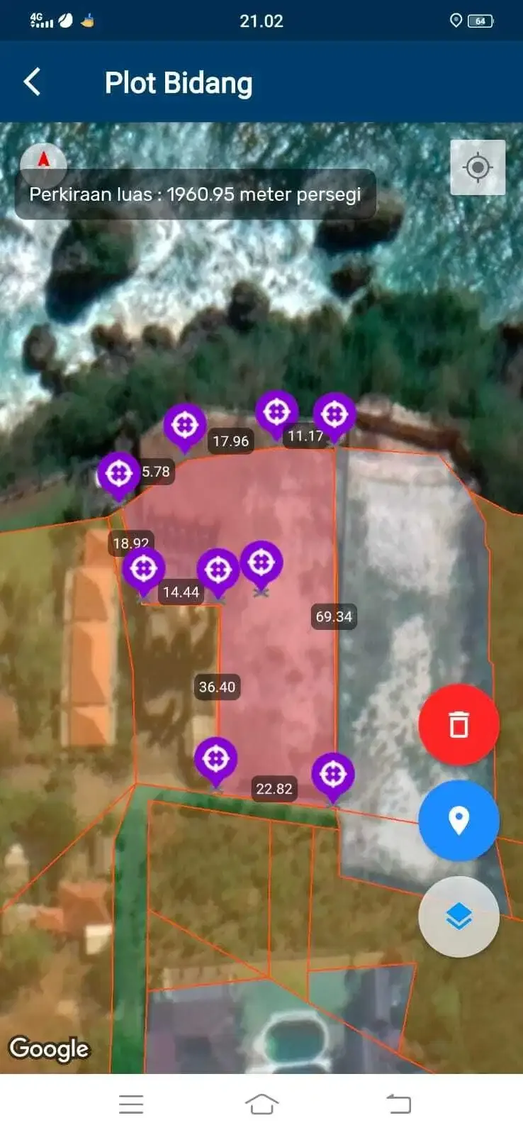 Cliff land small size 2000 sqm , good for resto cafe or vil - Image 5 of 5