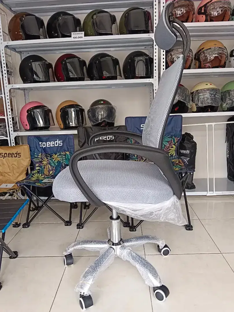 Kursi Kantor/Belajar/Kerja Hidrolik Putar Ergonomis Sandaran Kepala - Image 4 of 8