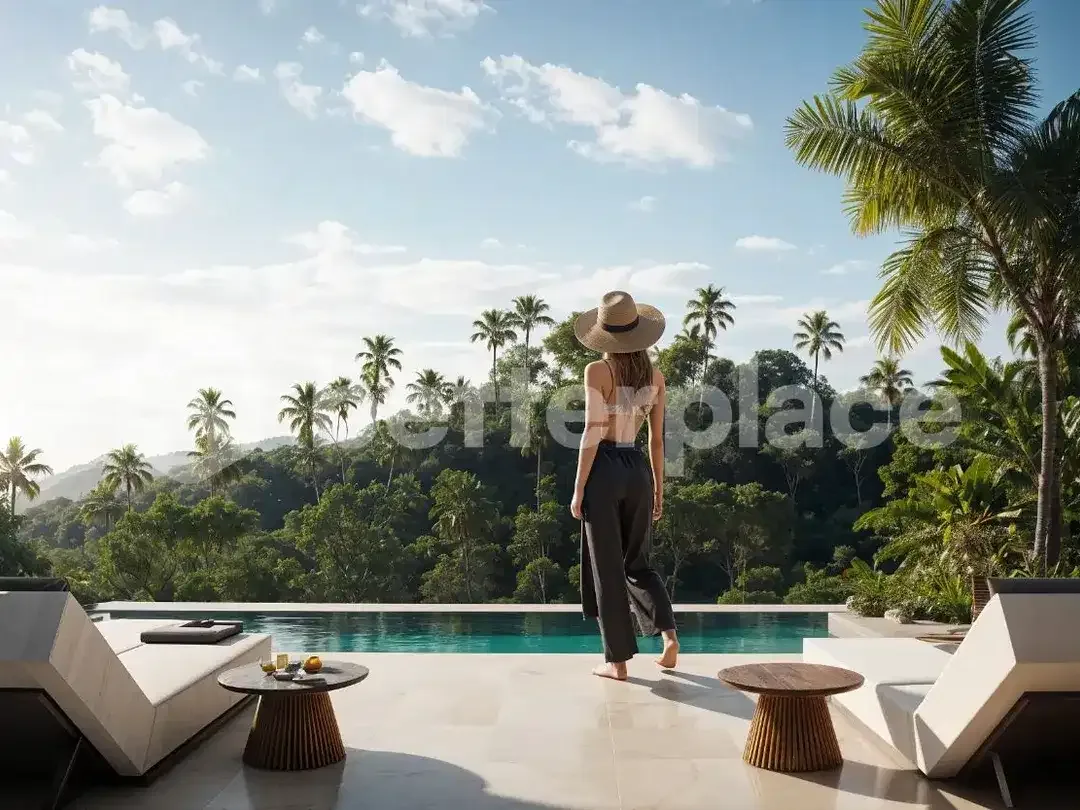 Elegant Tropical Contemporary Villa in Peaceful Pecatu 2 Bedrooms with Sunset Views - Image 9 of 10