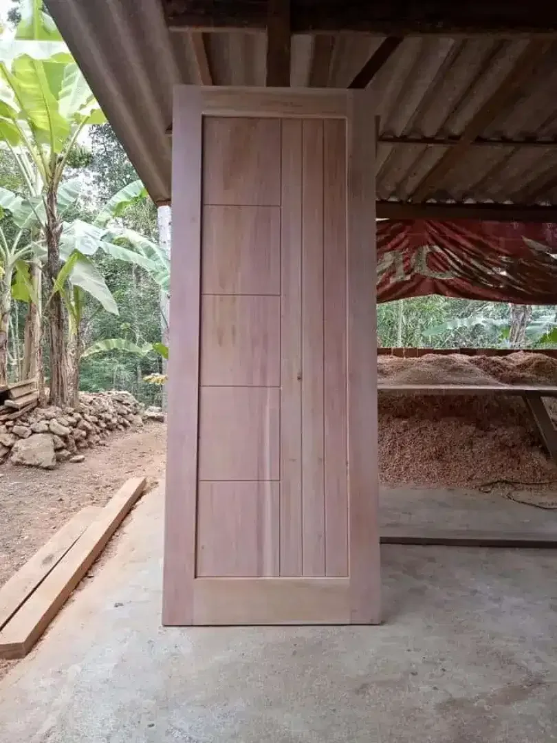 Jual daun pintu bahan kayu mahoni dan jati bisa costum - Image 3 of 5