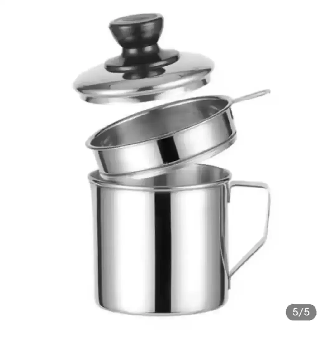 Oil Pot Saringan Tempat Minyak Goreng Stainless Steel 1,3 L - Image 2 of 6