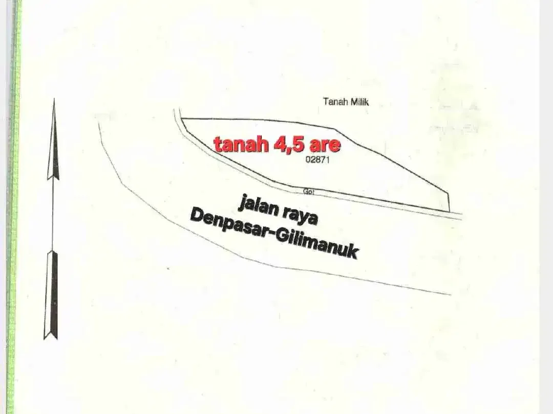 Dijual tanah 4,5are cocok utk bisnis/Ruko / usaha di jalan raya Selemadeg timur Tabanan Bali - Image 6 of 10