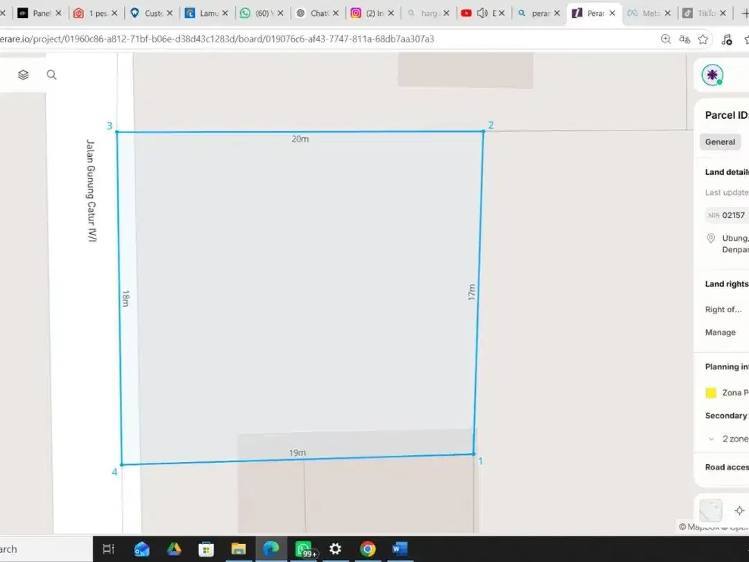 Dijual Tanah Komersil Lingkungan Ramai dan Strategis Cocok Dibuat Kos atau Tempat Komersil Lainnya - Image 1 of 10