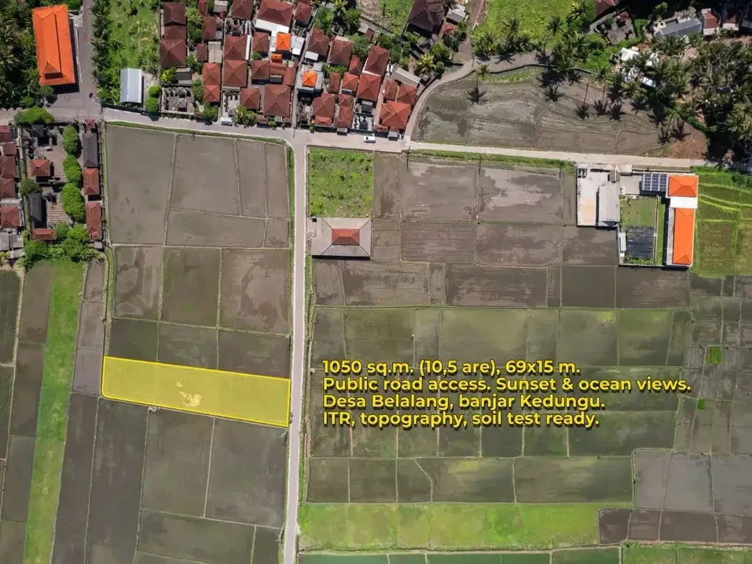 Leasehold Land for Sale in Kedungu, Tabanan – From IDR 17 Million/Are/Year - Image 1 of 6