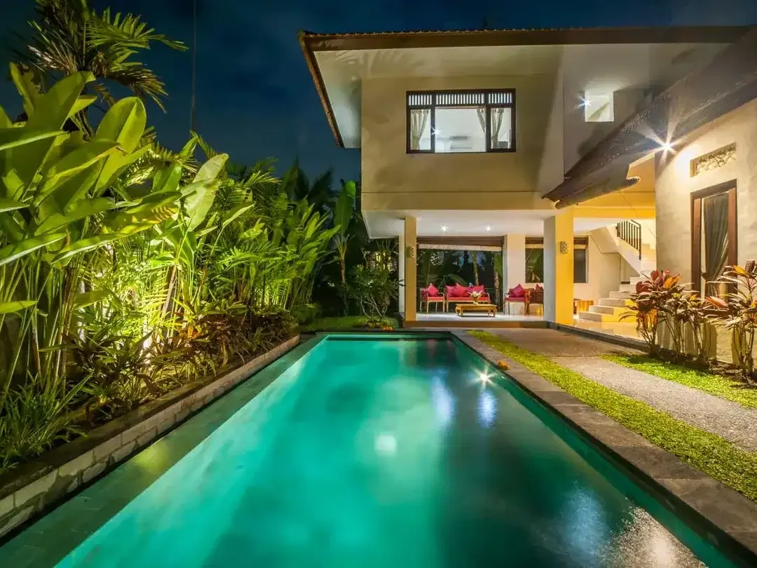2-Story Minimalist Villa with Pool in Serene Ubud Bali for Rent Yearly - Image 4 of 10