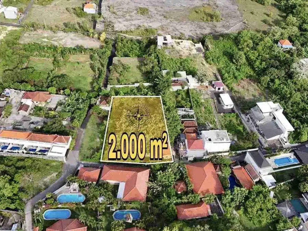 Tanah 2000m2 Lokasi Premium 6 Menit ke Pantai Gunung Payung Bali - Image 9 of 10