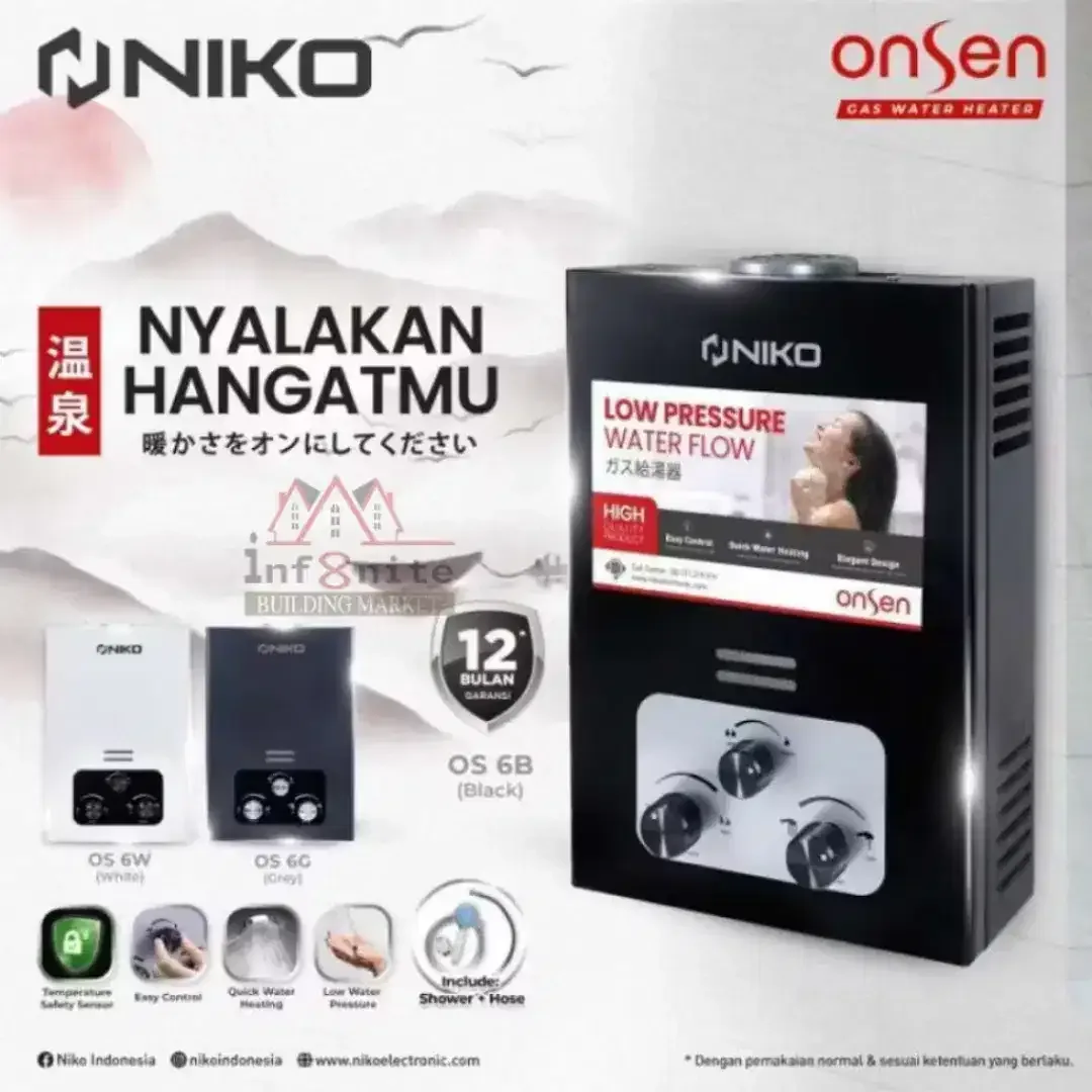 NIKO ONSEN baru water heater pakai gas garansi resmi 1 tahun - Image 1 of 2