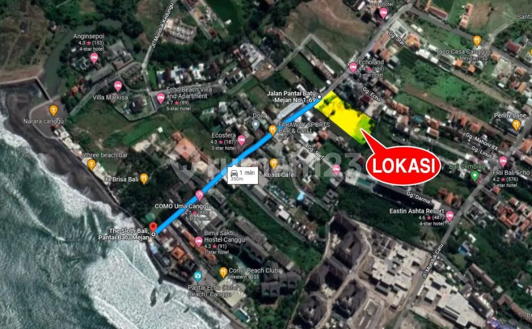 Tanah Premium 300 Meter Dari Echo Beach Canggu - Image 1 of 4