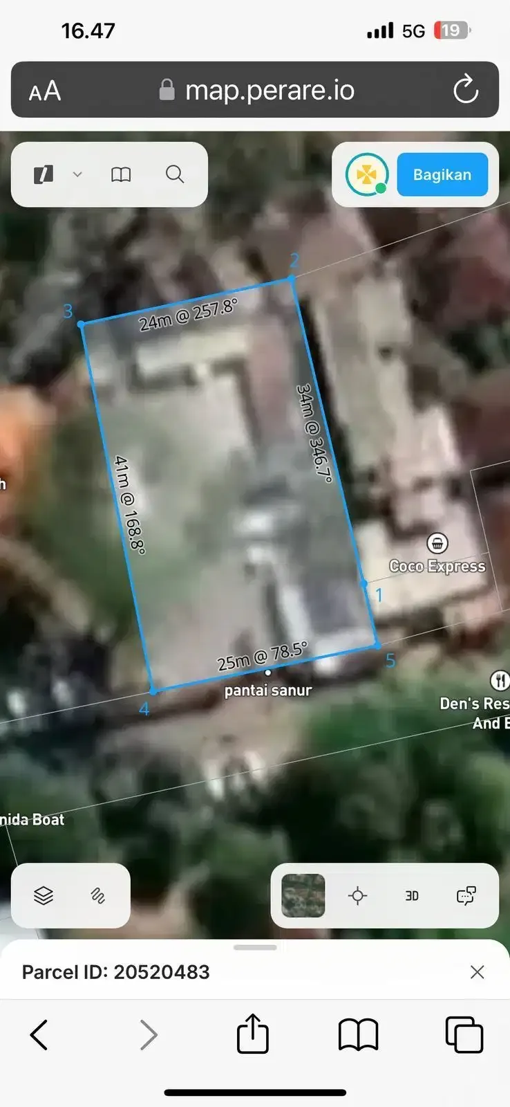 Dijual Tanah Premium Sea View di Sanur - Image 9 of 10