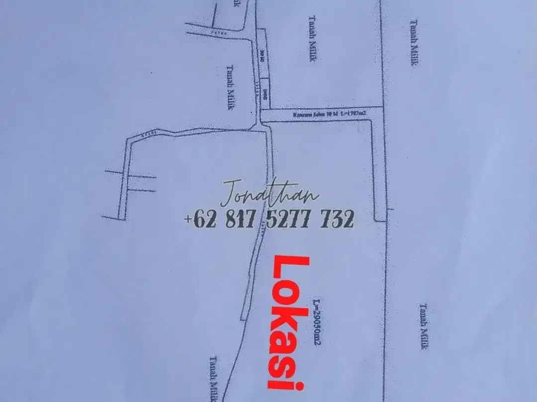 Dijual Tanah 2,9 Hektar Hook Zona Kuning Pecatu Arah Savaya - LSMDJ - Image 2 of 6