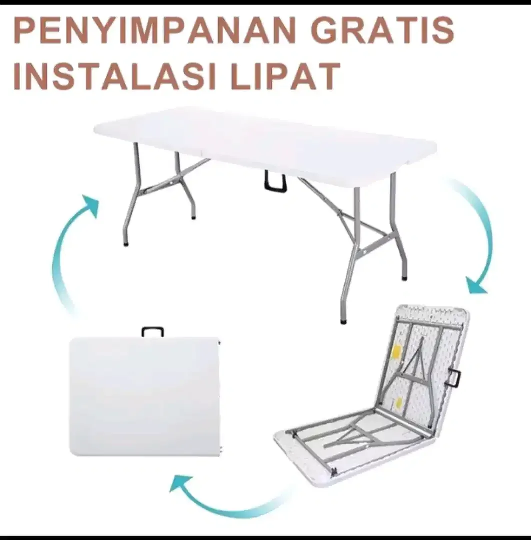 Meja lipat 180 cm - Image 3 of 3
