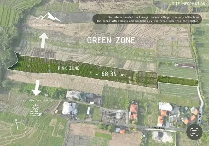 tanah  kontrak zona pariwisata dekat pantai cemagi - Image 9 of 9