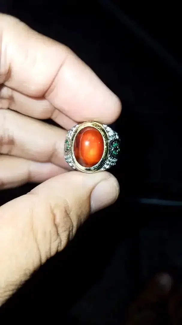 Cincin Natural Red Garnet Srilanka - Image 4 of 9