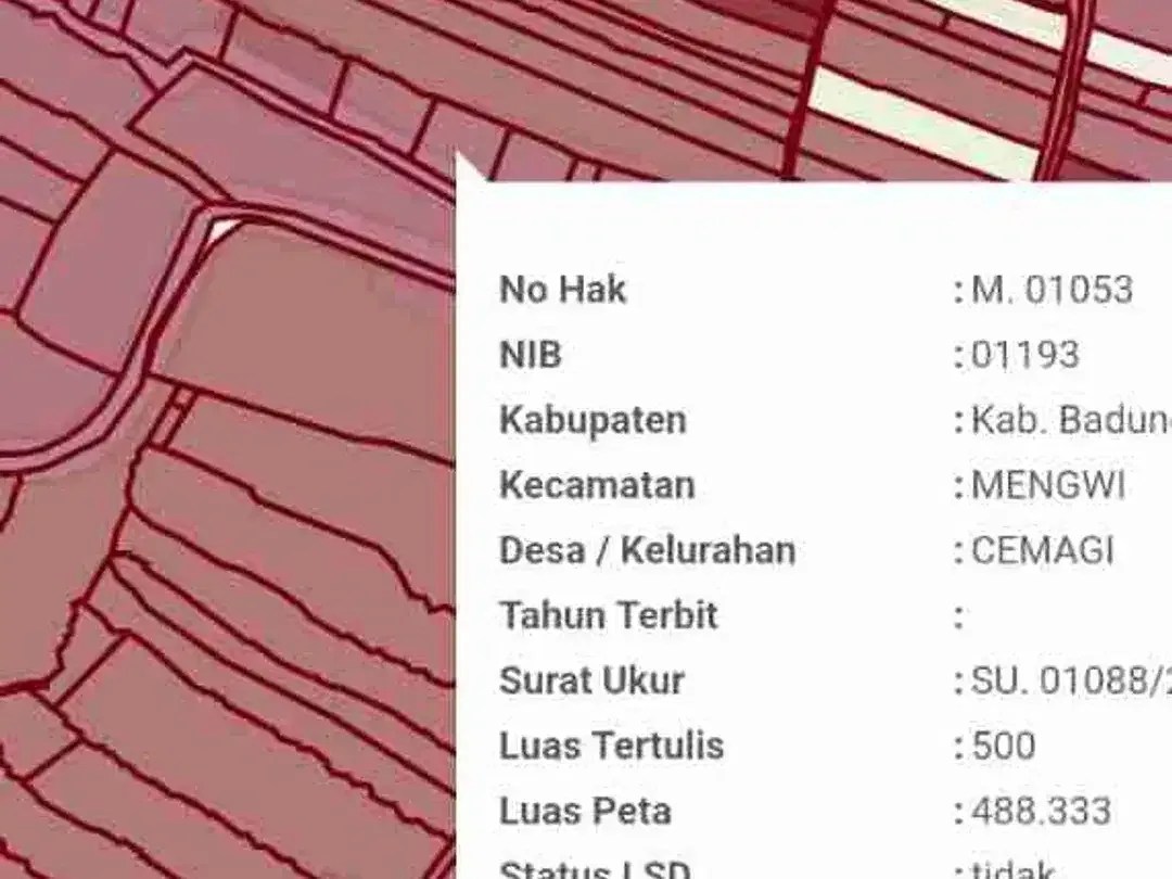 2 Kavling Tanah Premium Zona Pariwisata di Jalan Pantai Cemagi - Image 6 of 6