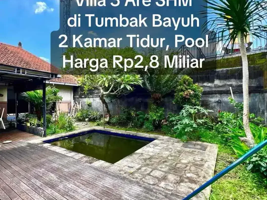 SALE Villa 3 Are SHM dengan Pool di Tumbak Bayuh - Image 1 of 10