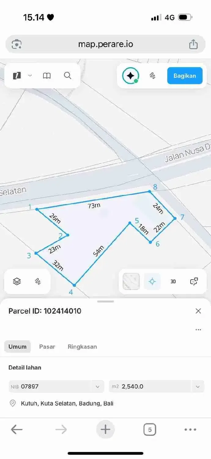 Dijual Tanah Premium Dan Strategis Luas 1810m2 Cocok untuk Komersil - Image 9 of 10