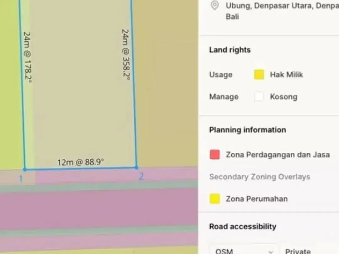 TANAH LANGKAH DAN STARTEGIS KAWASAN DI CARGO DENPASAR BARAT GOOD LOCATION - Image 3 of 5