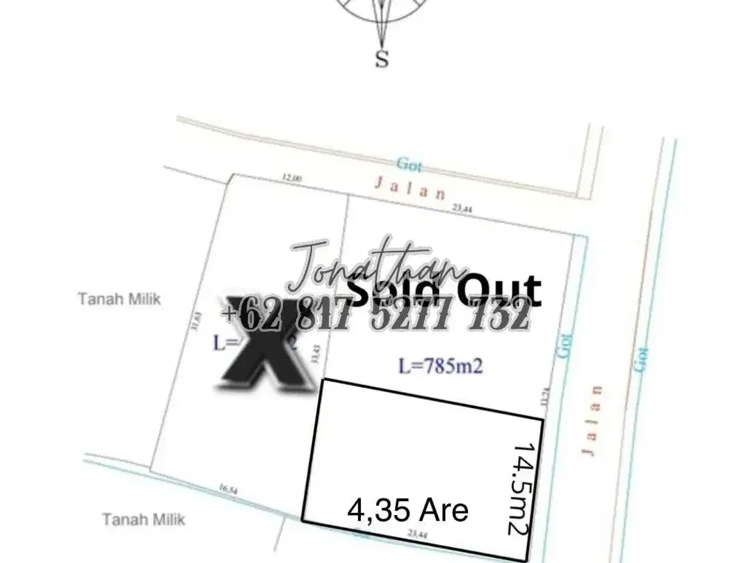 Dijual Tanah SHM Zona Kuning Jalan Utama Kayu Tulang Canggu Kuta Utara Bali - Image 7 of 7