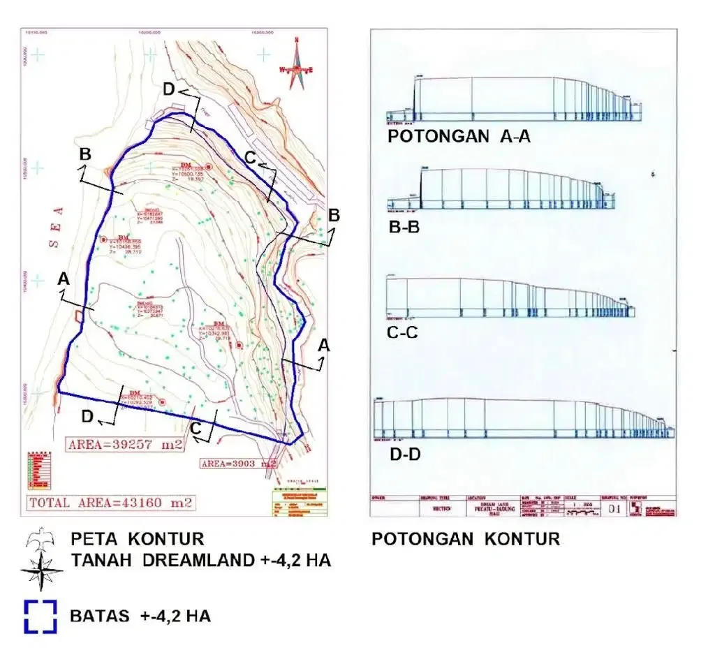 DIJUAL TANAH TEPI TEBING PANTAI DREAMLAND - Image 7 of 10