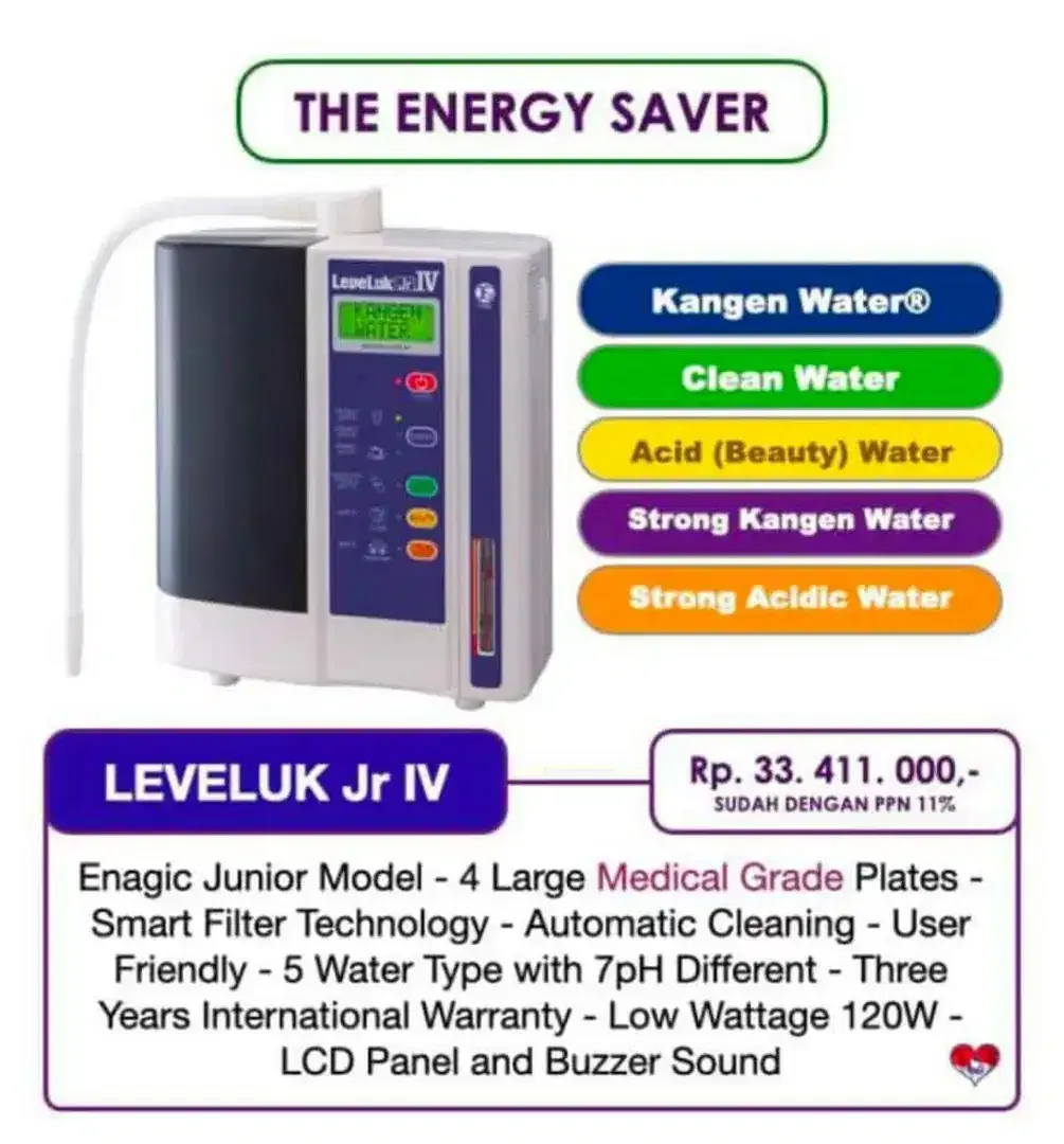 Mesin kangen water Jrlv baru segel 4plat. 23jt - Image 5 of 6