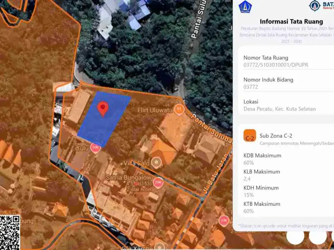 dijual tanah 6,62 are IDR 1,5 milyar per are dipantai suluban Pecatu Badung Bali - Image 2 of 9