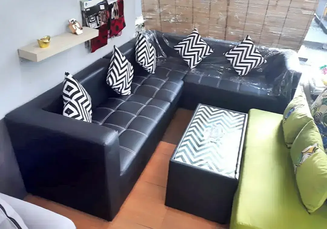 Sofa L Pojok Ruang Tamu , Kredit Sofa Villa Kantor, Terima Servis Sofa - Image 2 of 10
