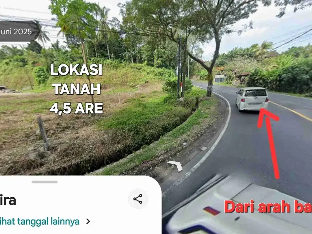 Dijual tanah 4,5are cocok utk bisnis/Ruko / usaha di jalan raya Selemadeg timur Tabanan Bali - Image 1 of 10