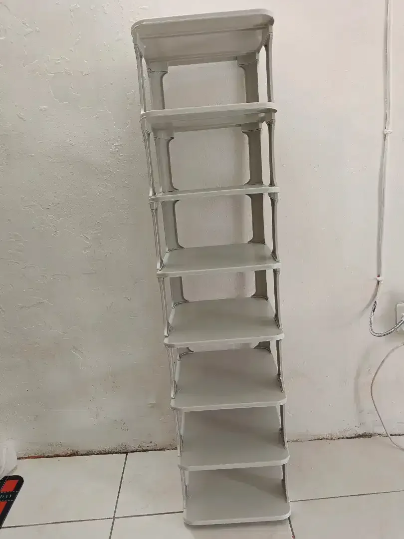Rak Sepatu Serbaguna 8susun Putih Uk.24x26x100cm Bhan Tebal,Kuat,Awet - Image 4 of 4
