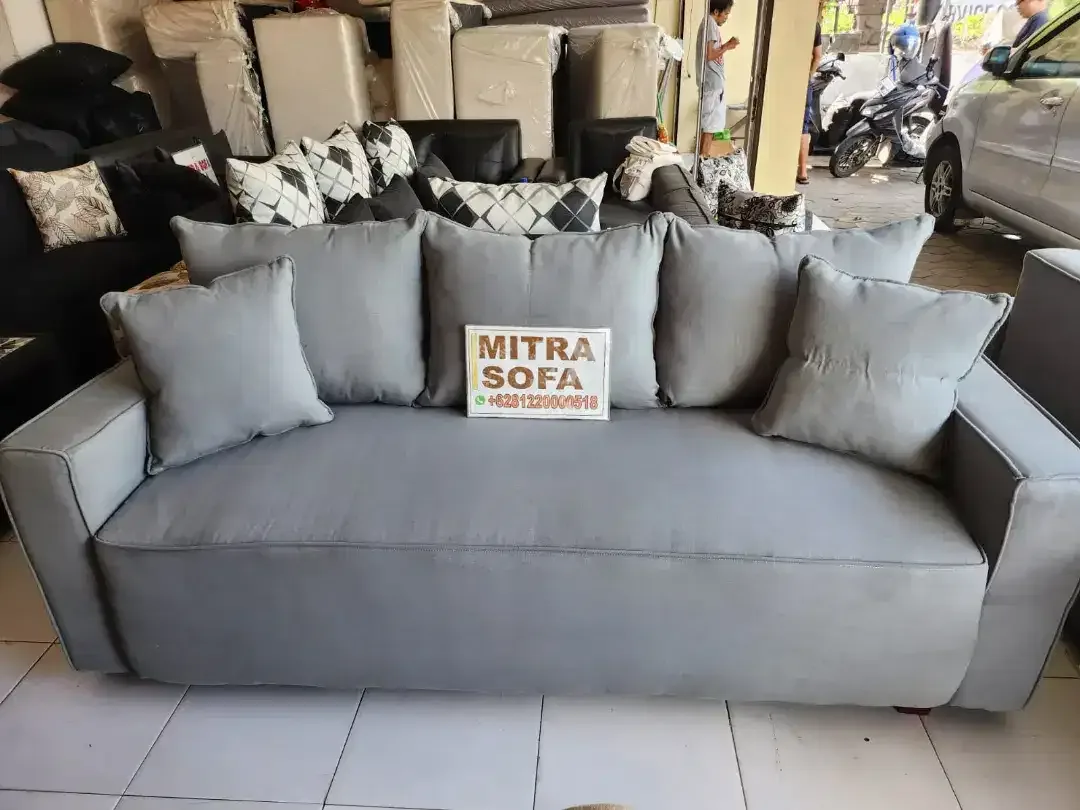 Sofa Single 150cm + 2 Puf + Meja Tamu, Terima Servis & Cash Kredit - Image 6 of 9