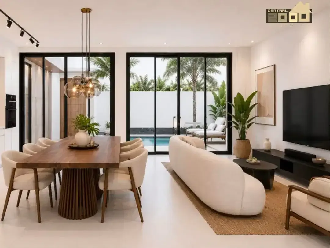 Modern Tropical Villa with Rice Field View in Berawa Canggu - Image 2 of 7