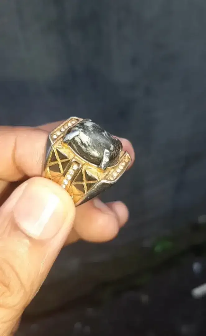 Cincin batu akik bulu monyet seraphinite - Image 2 of 10