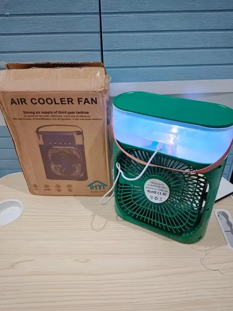 Kipas Mini Ac Portable Air Cooler Fan 10W Uk. 19x8x25cm Ada 3kecepatan - Image 2 of 10
