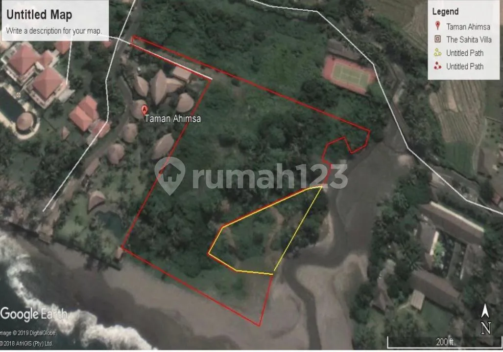 Dijual Cepat Tanah Beachfront View Ocean di Pantai Cemagi, Canggu - Image 2 of 4
