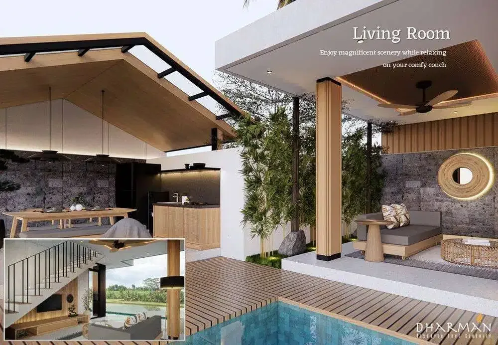 DIJUAL VILLA KONSEP JAPANESE VIEW SAWAH UBUD - Image 4 of 10
