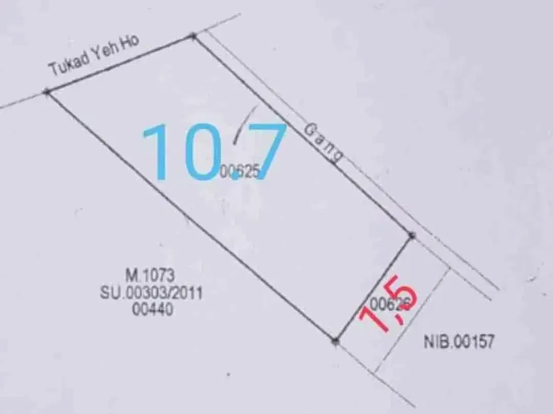 jual tanah los sungai  lok di kerambitan.12,20 are harga 150/ are ngoo - Image 4 of 6